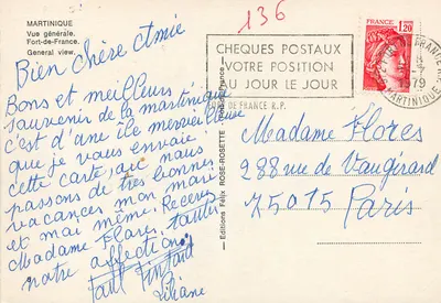 Fort-de-France — Vista generale — Edizioni Félix Rose-Sette, n°136 — Verso