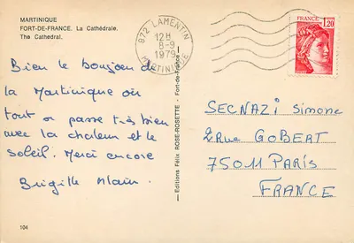 Fort-de-France — Katedra — Wydawnictwo Félix Rosette, n°104 — Rewers
