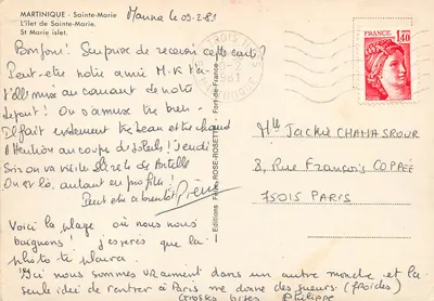 Plaża Manna — Sainte-Marie — Éditions Félix Rosettin — Rewers