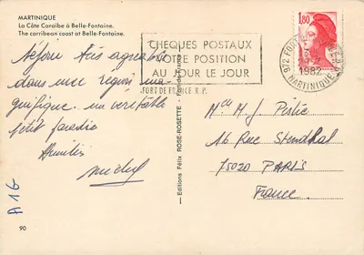 Belle-Fontaine — Martinica — Edições Félix Rose — N° 90 — Verso