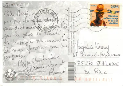 Martinique — Owoc i kwiaty tropikalne — Éditions André Exbrayat — Rewers