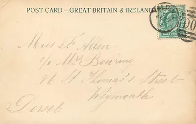 Bilhete postal antigo Ponte de Maidstone visto do Undercliff — Verso