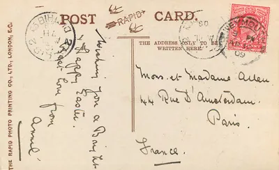 Weymouth, The Swans — Rapid Photo, E.C. — V378-6 — Verso