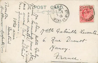 Natuurlijke bron van Icilima — Station Port-Aux-Poules, Algerije — uitgever Thomson & Blackwell — Achterkant
