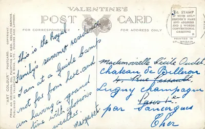Zamek Balmoral — Wydawca Valentine's Postcard, nr A.648 — Rewers