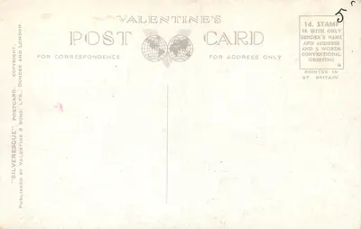 Aberdeen — widok panoramiczny z szkockim terrierem — Silveresque Postcard & Sons, Ltd. — Rewers