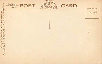 Na Medway, Tonbridge — widok kanału z łódką — seria 'Solograph' Sweetman & Son — Rewers