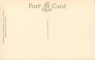 Visão interna, Battle Abbey — Shoesmith & Etheridge Ltd., Hastings, n° 1388 — Verso