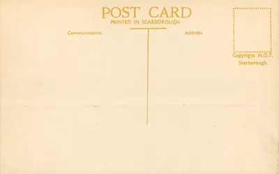 Eastcliff, Whitby — widok portu i zamku — H.O.T. Scarborough, n° 2043 — Rewers