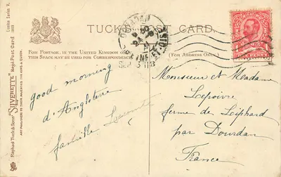Londyn, Old Watergate, Embankment Gardens — Tuck's Post Card, seria V, 1899 — Rewers