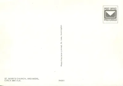 Kościół św. Maryi w Breamore — Breamore, Hampshire — Photo Precision Limited, R4951 — Rewers