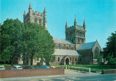 Wimborne Minster, Dorset — Igreja gótica com telhados metálicos — Charles Skilton & Fry Ltd, n° 093