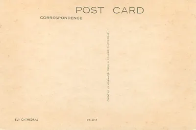 Katedra Ely — widok z zewnątrz — Ely Cathedral Correspondence, nr PT14257 — Rewers