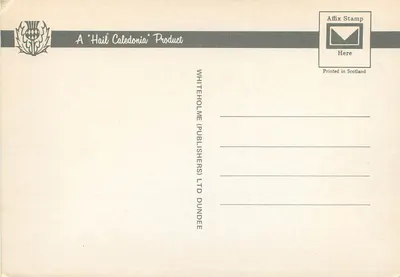 Arbroath: A Abadia — ruínas góticas e jardim florido — Whiteholme (Publishers) Ltd, n° 4875 W — Verso