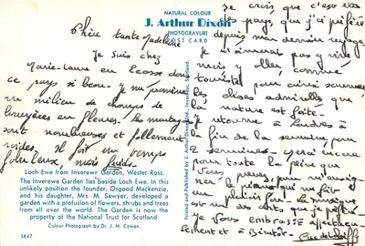 Lago Ewe — Jardim de Inverewe — J. Arthur Dixon — Verso