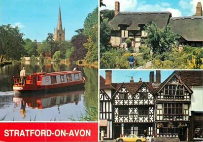 Stratford-on-Avon — vista panorâmica — A. Dennis Postcard S.016049L