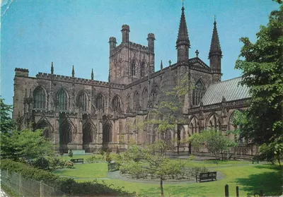 Catedral de Chester — vista do jardim — fotografia por Charles Walls