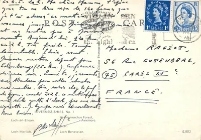 Inverness-Shire — paisagens e locais — Valentine & Sons Ltd, No. 1 — Verso