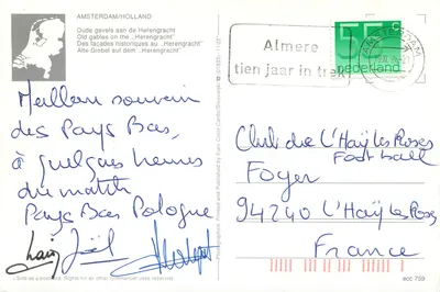 Amsterdam/Olanda — Facade storiche sul Herengracht — Euro Color Cards/Steewilk (01833-1122) — Verso