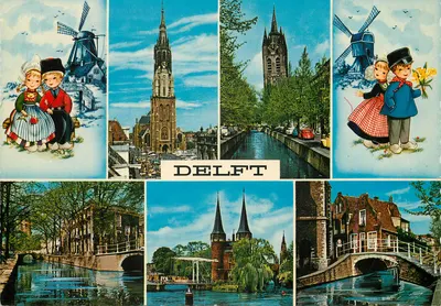 Delft — vista panorâmica com editor MUVA e n° de série VALKENBURG (L.1)