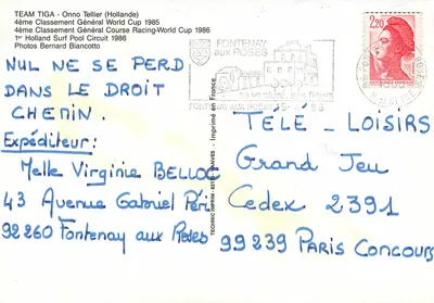 Surf - Onno Tellier - TEAM TIGA - 1986 — Verso