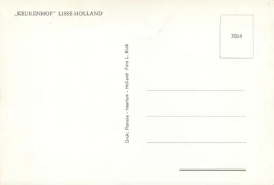 Jardim do Keukenhof — Lisse-Holanda — Planeta - Haarlem — Verso