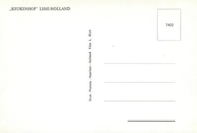 Jardim do Keukenhof — Lisse, Holanda — editor Planeta, n° 7402 — Verso