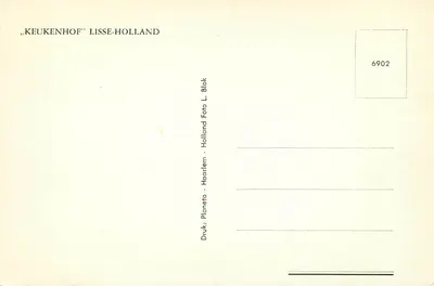 Jardim do Keukenhof — Lisse-Hollande — editor Planeta, n° 6902 — Verso