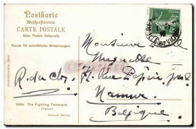 Le Temeraire — navio de guerra — Edição Photocolor Zürich, n° 23564 — Verso