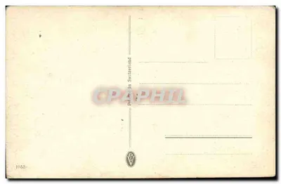 Widok wioski przy brzegu morza — malowidło — Palais in Switzerland, n° 1055 — Rewers