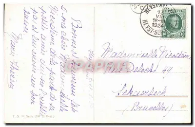 Scena morska przy zachodzie słońca — T.S.N. Série 1797 (6 Dess.) — Rewers