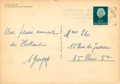 Maasticht — Most św. Serwasa z Parku Miasta — Gebr. Spanjersberg N.V., Rotterdam — Rewers
