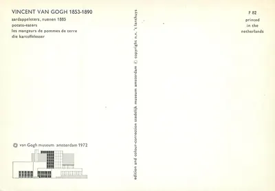 Os Comedores de Batatas — Vincent van Gogh 1885 — edição Van Gogh Museum Amsterdam — Verso