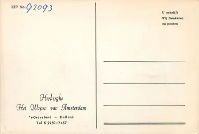A Cozinha e o Vinho — De Kip van 't Spit e De Wijn van 't Fust — Herberghe Het Wapen van Amsterdam — Verso