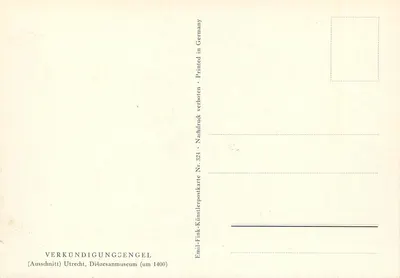 L'Angelo dell'Annuncio — Estratto da un dipinto — Emil-Fink, n° 324 — Verso