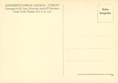 Crucificação — cena religiosa — Aartsbisschoppelijk Museum, Utrecht — Verso