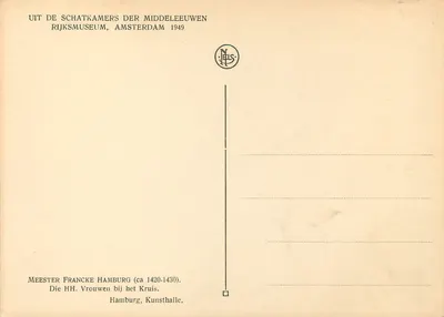 As Virgens no Cruzeiro — Meester Francke Hamburg (ca 1420-1430) — Nels, Amsterdam 1949 — Verso