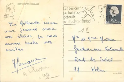 Rotterdam — widok panoramiczny — wydawca euro color cards / e.c.c. 935 — Rewers