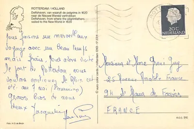 Delfshaven — Roterdã — editor H.O. de Bruijn, n° e.c.c. 916 — Verso