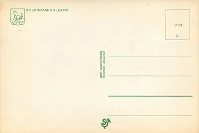 Volendam - Holandia — typowa domowa z mostkiem — wydawca: gebr. spanliersberg — Rewers