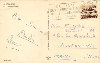 Amsterdã — canais e casas típicas — O.Z. Voorburgwal, n°106 — Verso