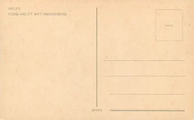 Delft — Oude-Delft z Meisjeshuis — MUVA nr 767/5 — Rewers