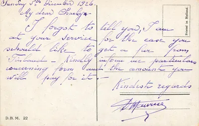 Molenzicht (Volendam) — para w tradycyjnym stroju przed młynem wiatrowym — wydawca nieznany — Rewers
