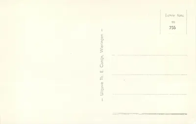 Wieringen, Schutsluis — wydawca Th. E. Conijn, n° 756 — Rewers