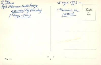 Haarlem, Vleeshal — editor R.E.B., n° 12 — Verso