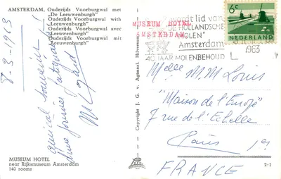 Amsterdam, O.Z. Voorburgwal met „De Leeuwenburgh” — Éditeur EFP, série 2:1 — Rewers