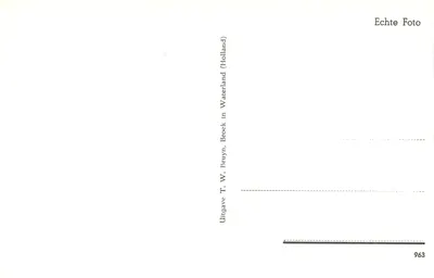 Młyn wiatrowy — Waterland, Holandia — T.W. Bruyn, nr 963 — Rewers