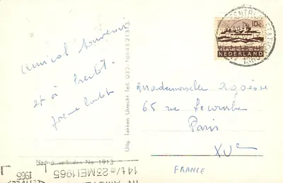 Molen te Haastrecht — editor Ulig. Takken, n° 1913 — Verso