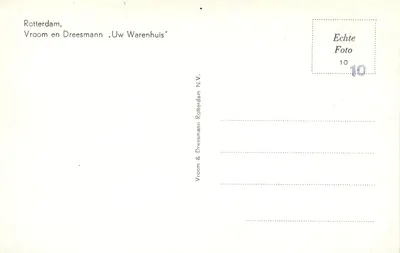 Rotterdam — Vroom & Dreesmann 'Uw Warenhuis' — Vroom & Dreesmann N.V. — Rewers