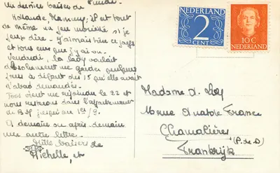 Rotterdam, Maastunnel — ônibus no túnel — carta postal — Verso